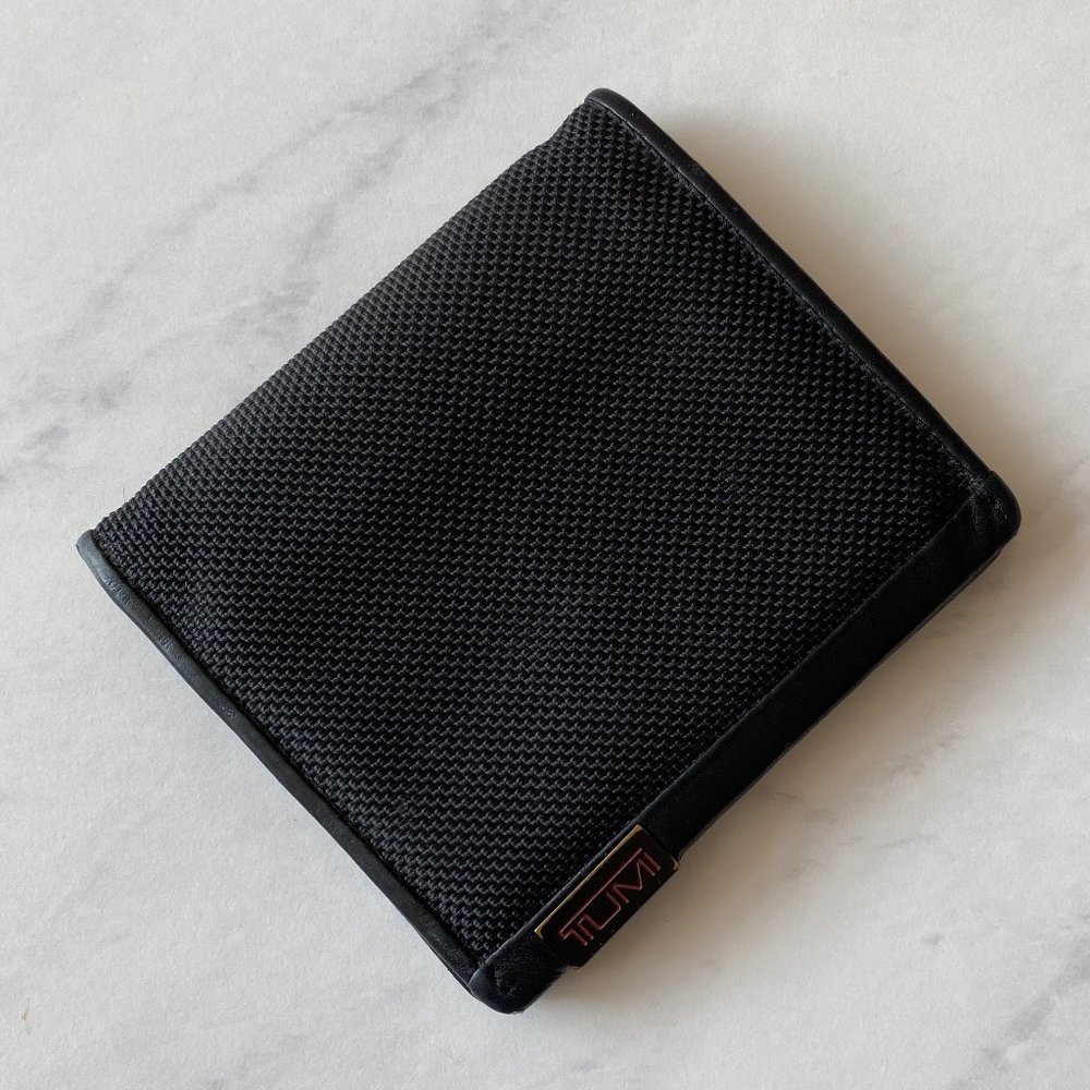 Tumi ID lock nylon black wallet